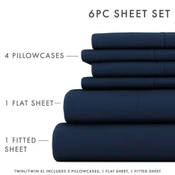 Casual Comfort™ Premium Ultra Soft Microfiber Wrinkle Free 6 Piece Sheet Set
