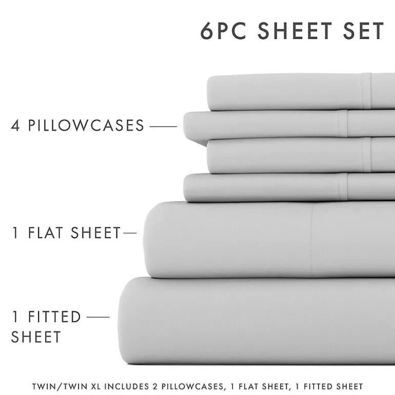 Casual Comfort™ Premium Ultra Soft Microfiber Wrinkle Free 6 Piece Sheet Set