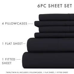 Casual Comfort™ Premium Ultra Soft Microfiber Wrinkle Free 6 Piece Sheet Set