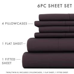 Casual Comfort™ Premium Ultra Soft Microfiber Wrinkle Free 6 Piece Sheet Set