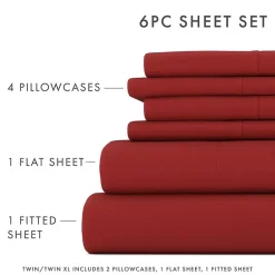 Casual Comfort™ Premium Ultra Soft Microfiber Wrinkle Free 6 Piece Sheet Set