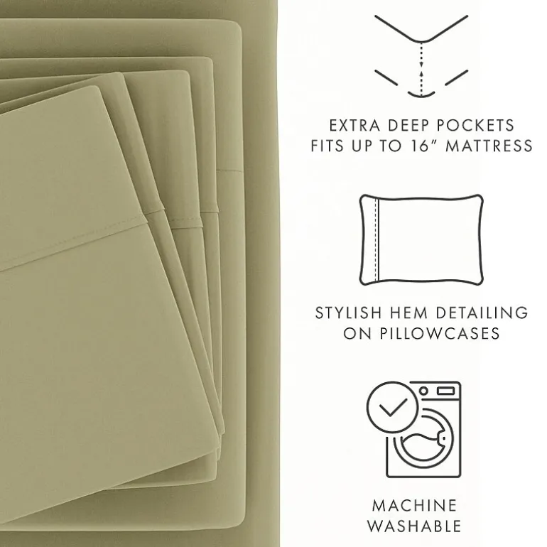 Casual Comfort™ Premium Ultra Soft Microfiber Wrinkle Free 6 Piece Sheet Set