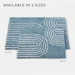 Casual Comfort Rainbow Pattern Cotton Bath Rug