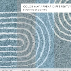 Casual Comfort Rainbow Pattern Cotton Bath Rug