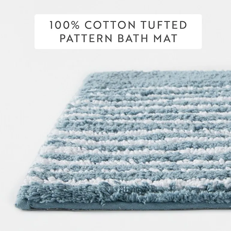 Casual Comfort Rainbow Pattern Cotton Bath Rug