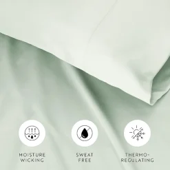 Casual Comfort Sateen Weave Rayon From Bamboo Temperature Regulating Pillowcase