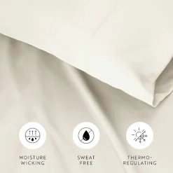 Casual Comfort Sateen Weave Rayon From Bamboo Temperature Regulating Pillowcase