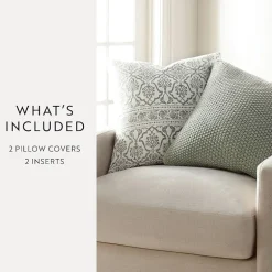 Casual Comfort Seed Stitch Pattern 2-pc. Square Throw Pillow Set
