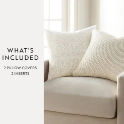 Casual Comfort Seed Stitch Pattern 2-pc. Square Throw Pillow Set