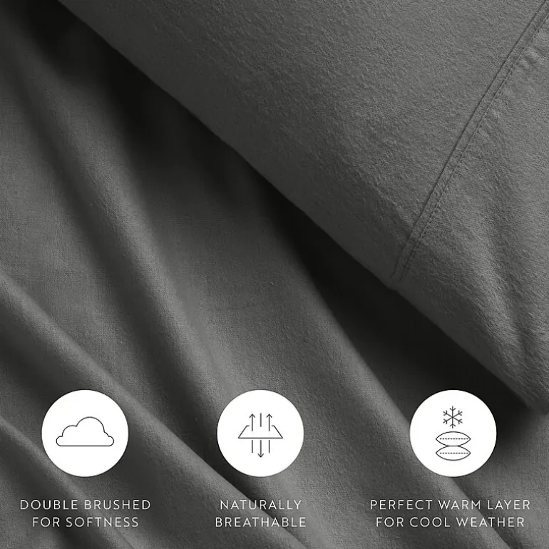 Casual Comfort Solid and Print Flannel Sheet Set