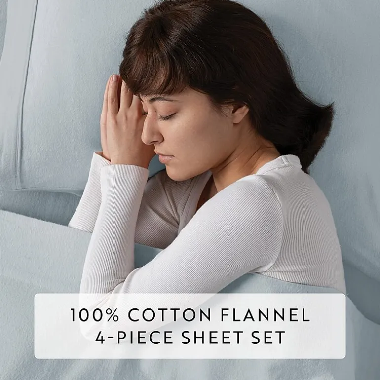Casual Comfort Solid and Print Flannel Sheet Set
