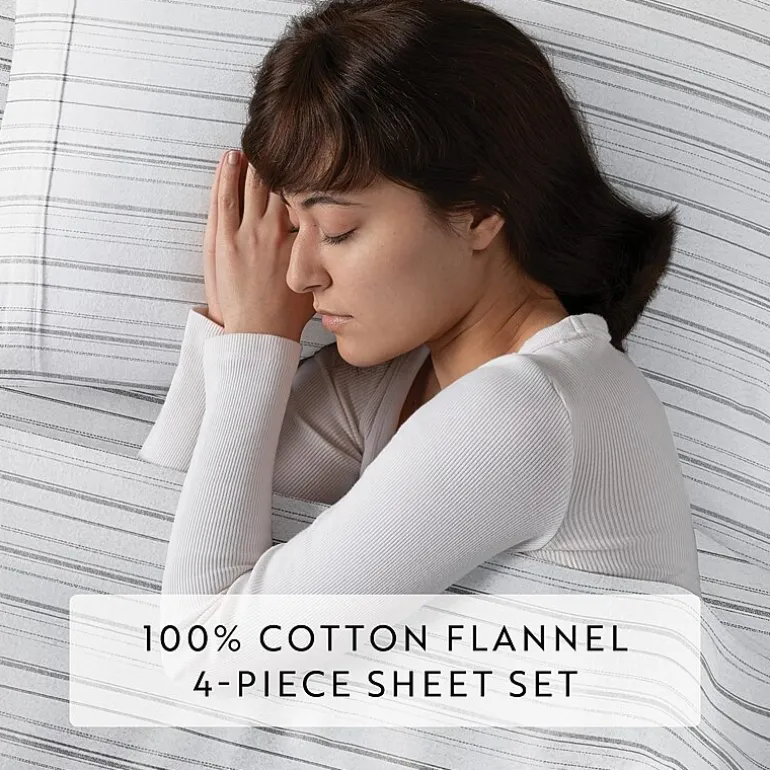 Casual Comfort Solid and Print Flannel Sheet Set