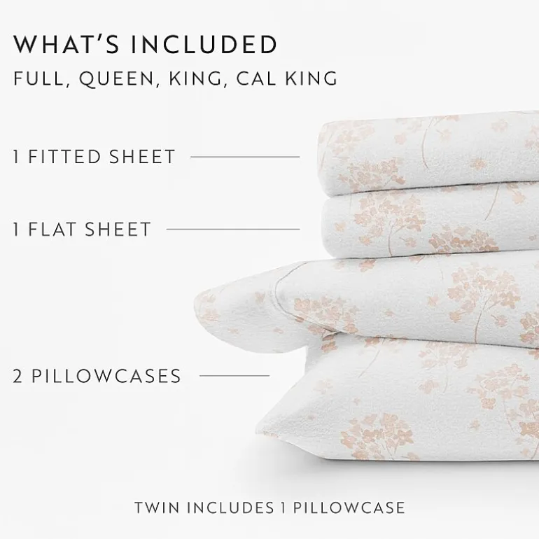 Casual Comfort Solid and Print Flannel Sheet Set