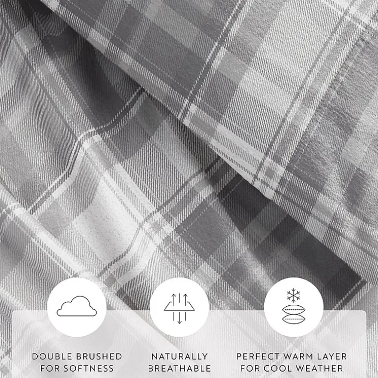 Casual Comfort Solid and Print Flannel Sheet Set