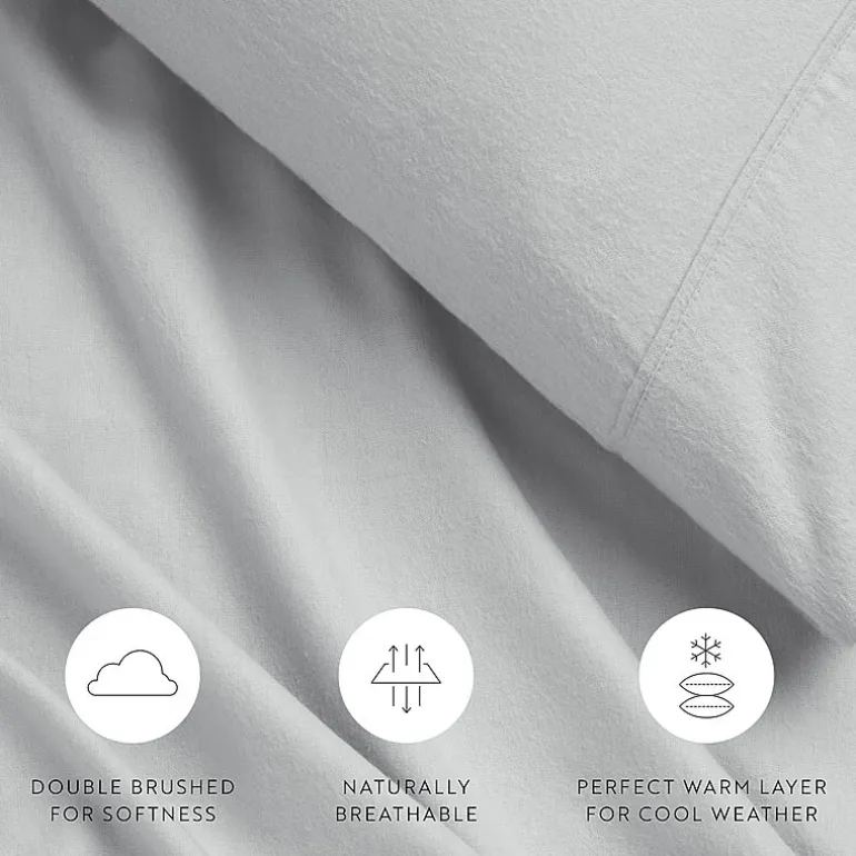 Casual Comfort Solid and Print Flannel Sheet Set