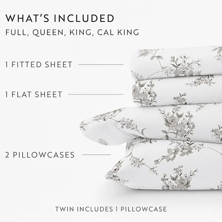 Casual Comfort Solid and Print Flannel Sheet Set