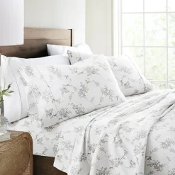 Casual Comfort Solid and Print Flannel Sheet Set