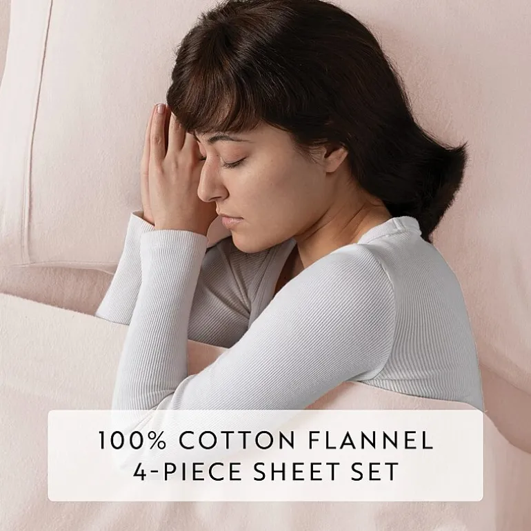 Casual Comfort Solid and Print Flannel Sheet Set