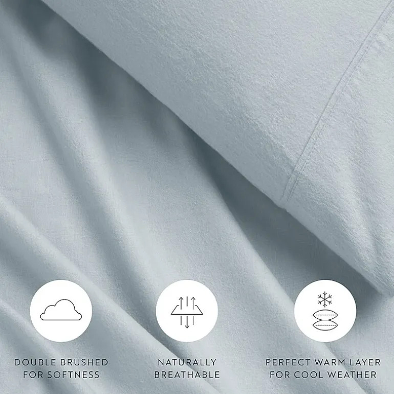 Casual Comfort Solid and Print Flannel Sheet Set
