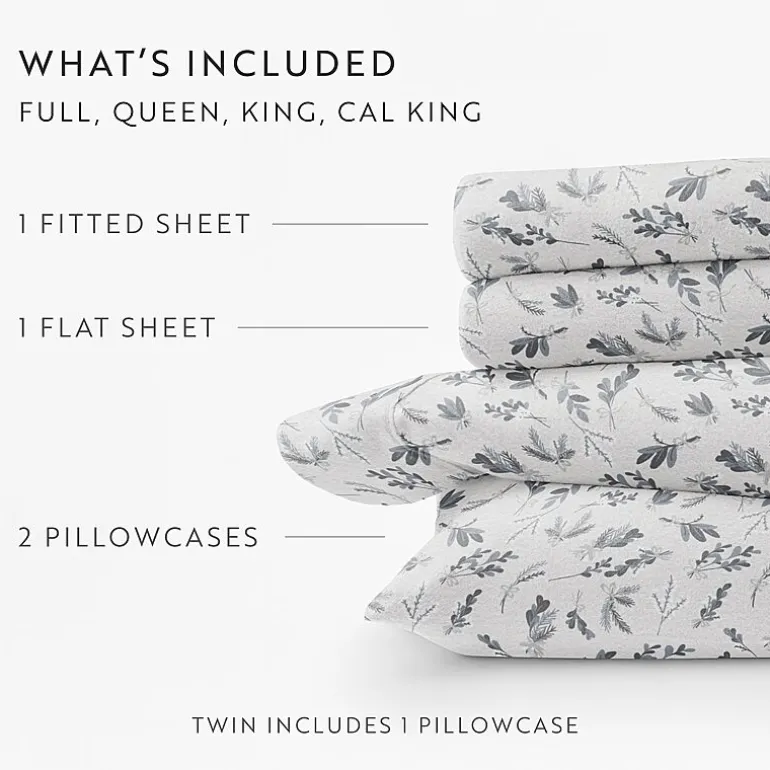Casual Comfort Solid and Print Flannel Sheet Set