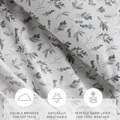 Casual Comfort Solid and Print Flannel Sheet Set