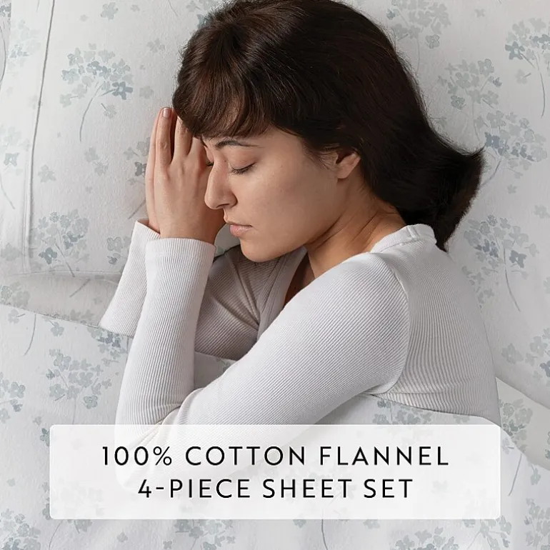 Casual Comfort Solid and Print Flannel Sheet Set