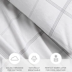 Casual Comfort Solid and Print Flannel Sheet Set