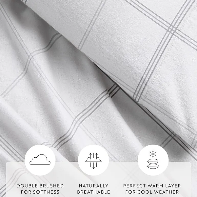 Casual Comfort Solid and Print Flannel Sheet Set
