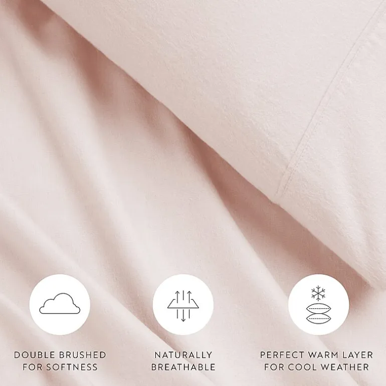 Casual Comfort Solid and Print Flannel Sheet Set