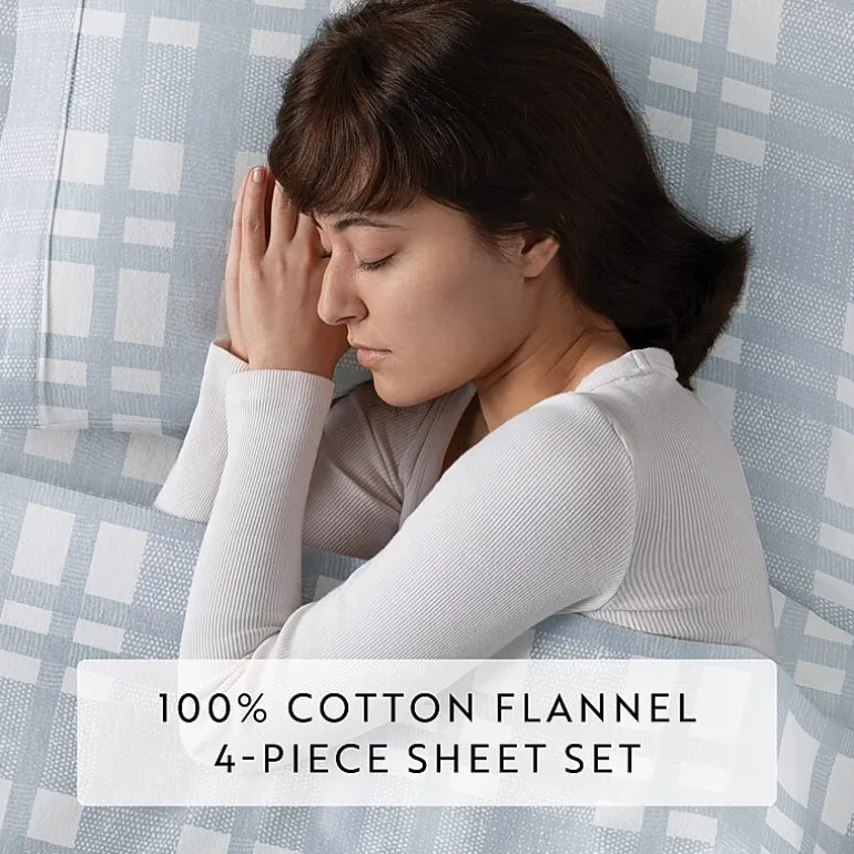 Casual Comfort Solid and Print Flannel Sheet Set