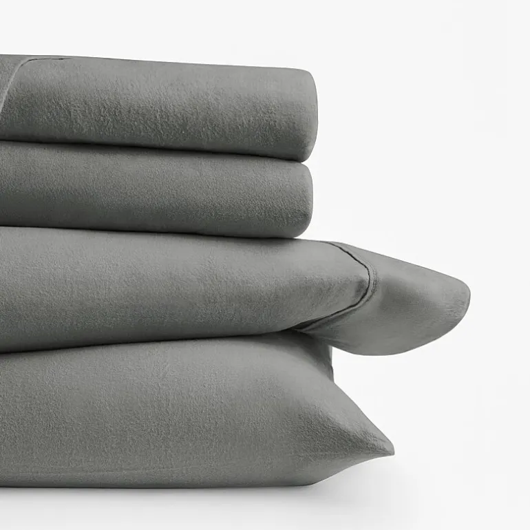 Casual Comfort Solid and Print Flannel Sheet Set