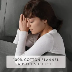 Casual Comfort Solid and Print Flannel Sheet Set