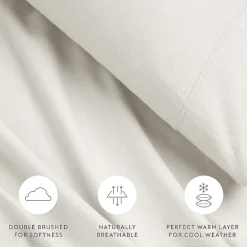 Casual Comfort Solid and Print Flannel Sheet Set