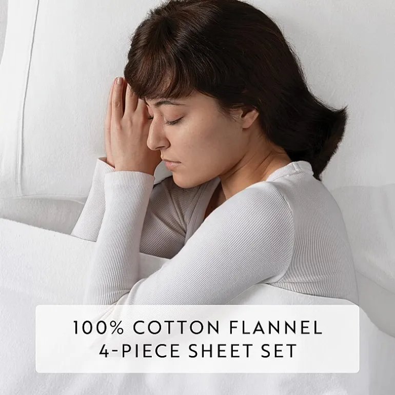 Casual Comfort Solid and Print Flannel Sheet Set