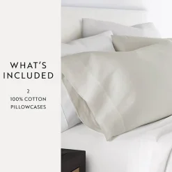 Casual Comfort Solid Cotton 300tc Pillowcase