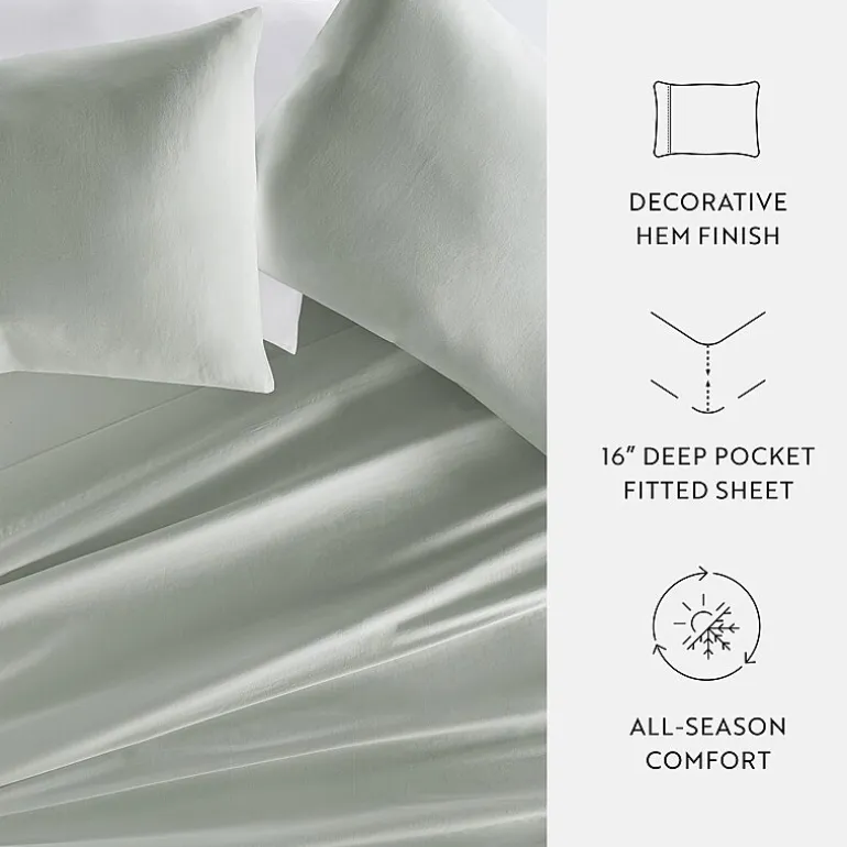 Casual Comfort Solid Cotton 300tc Sheet Set