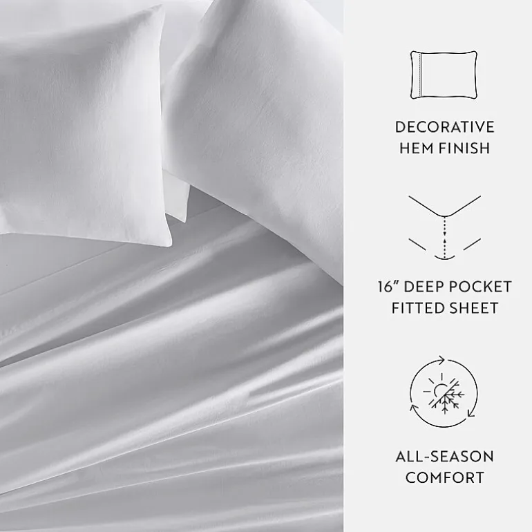 Casual Comfort Solid Cotton 300tc Sheet Set