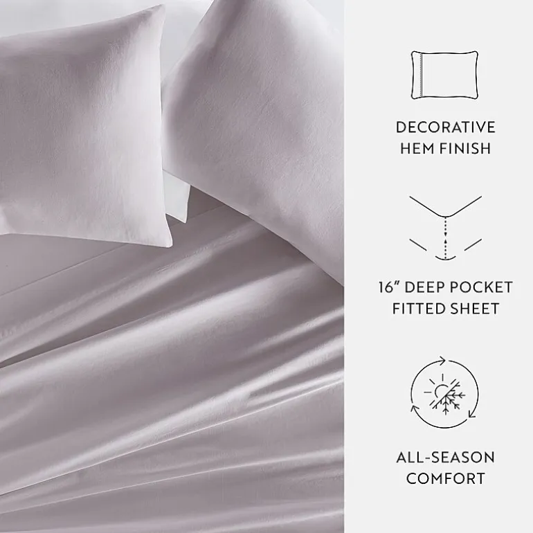 Casual Comfort Solid Cotton 300tc Sheet Set