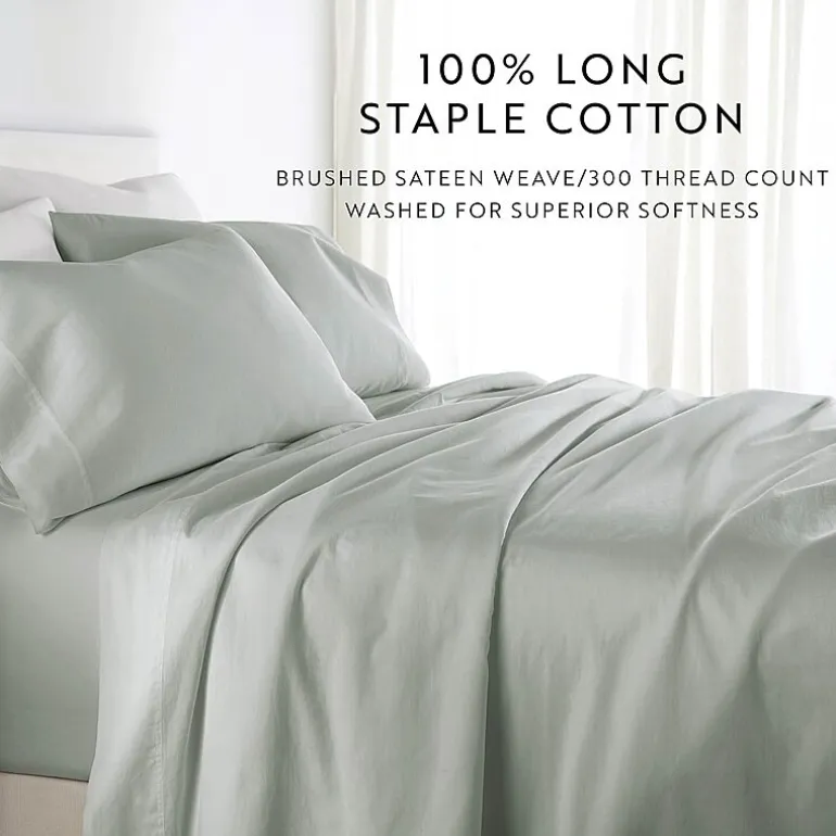 Casual Comfort Solid Cotton 300tc Sheet Set