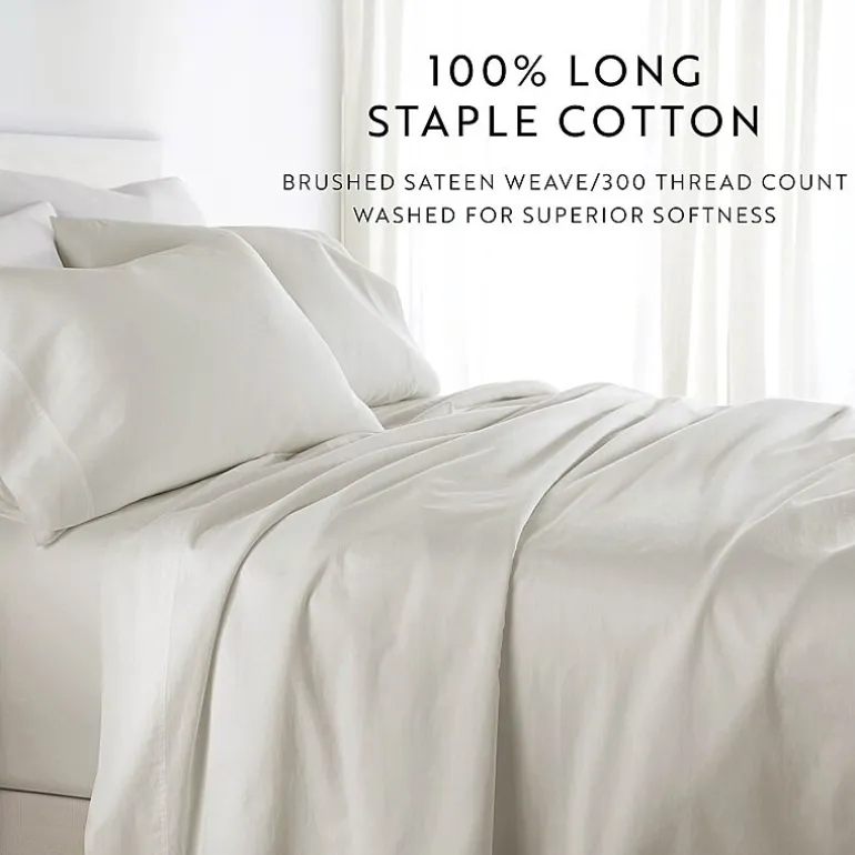 Casual Comfort Solid Cotton 300tc Sheet Set