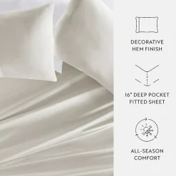 Casual Comfort Solid Cotton 300tc Sheet Set