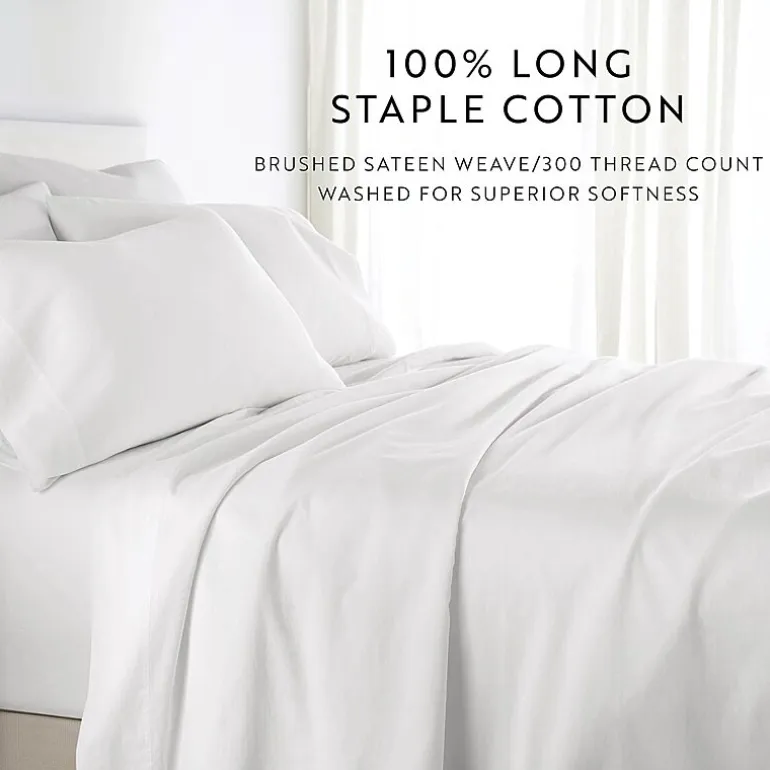 Casual Comfort Solid Cotton 300tc Sheet Set