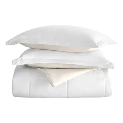Casual Comfort Solid Reversible Lightweight Down Alternative Comforter Set