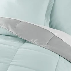 Casual Comfort Solid Reversible Lightweight Down Alternative Comforter Set