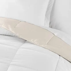 Casual Comfort Solid Reversible Lightweight Down Alternative Comforter Set
