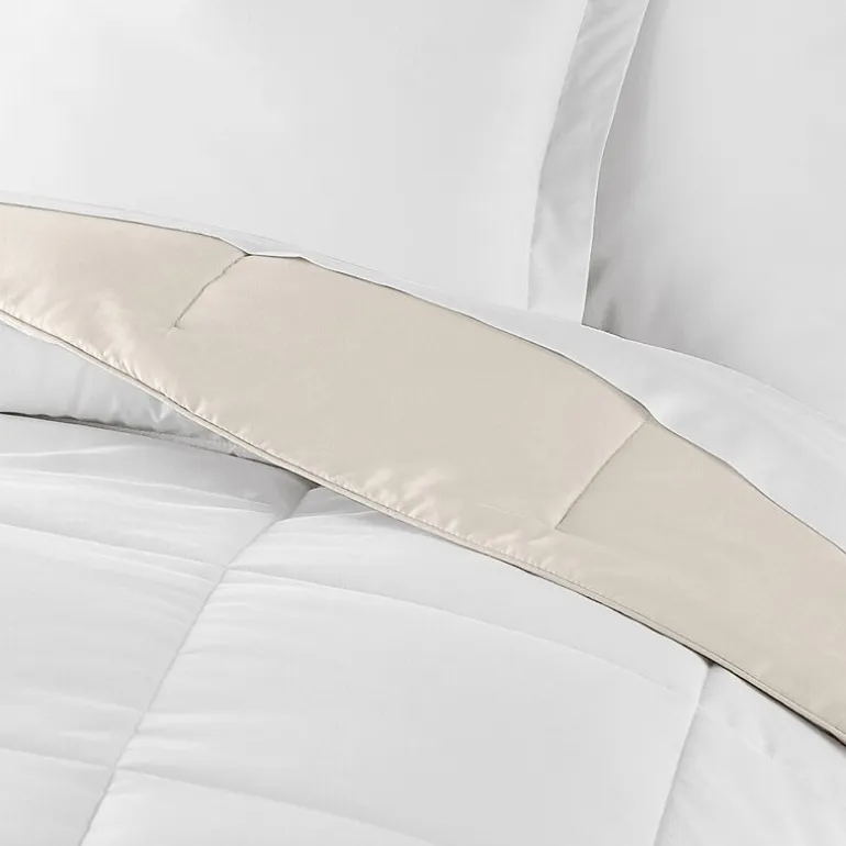 Casual Comfort Solid Reversible Lightweight Down Alternative Comforter Set