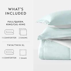 Casual Comfort Solid Reversible Lightweight Down Alternative Comforter Set