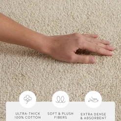 Casual Comfort Solid Reversible Bath Rug