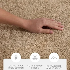 Casual Comfort Solid Reversible Bath Rug