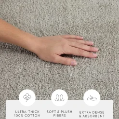 Casual Comfort Solid Reversible Bath Rug